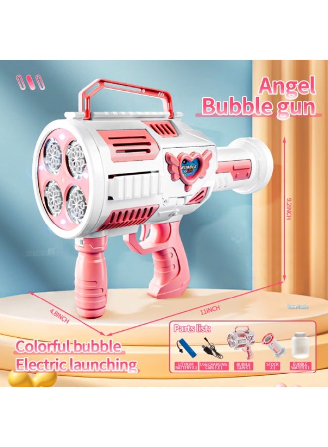 Wholesale Outdoor Kids Plastic Bazooka Bubble Toy – Rocket Launcher Bubble Gun with Lights & Lithium Battery Backpack – Ages 3-8 - Image 1